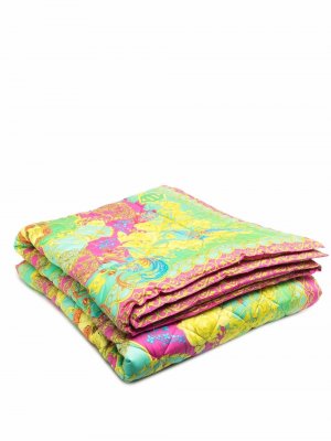 Стеганое одеяло с принтом Philipp Plein. Цвет: зеленый