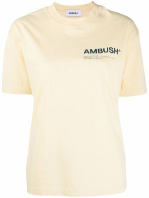 Футболка Workshop с логотипом AMBUSH. Цвет: желтый
