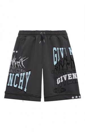 Хлопковые шорты Givenchy. Цвет: серый