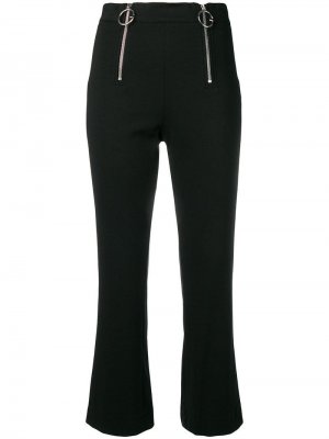 Укороченные брюки с двумя молниями Gaelle Bonheur. Цвет: черный