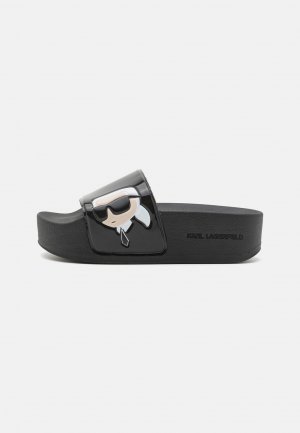 Туфли-лодочки на высоком каблуке KONDO MAXI SHINE SLIDE KARL LAGERFELD, цвет black Lagerfeld