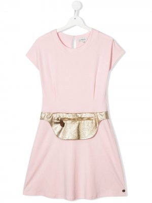 Платье с поясной сумкой LANVIN Enfant. Цвет: розовый