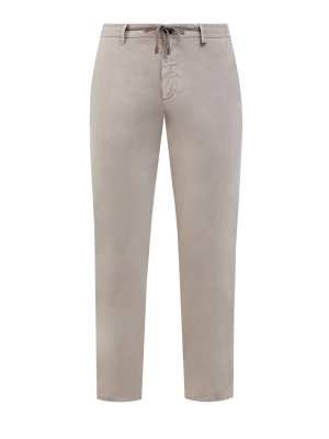 Легкие брюки-чинос с притачным поясом на кулиске CANALI. Цвет: бежевый