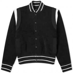 Куртка-бомбер Knitted, черный/белый Givenchy