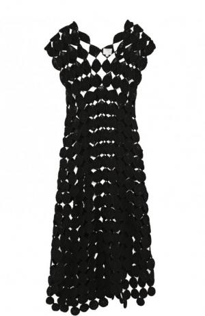 Хлопковое кружевное мини-платье Tse. Цвет: черный