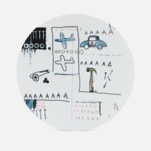 Тарелка Jean-Michel Basquiat AAA White Large Ligne Blanche. Цвет: белый