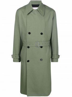 Double-breasted trench coat Jil Sander. Цвет: зеленый