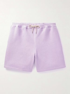 Прямые хлопковые шорты вафельной вязки Volta с кулиской A KIND OF GUISE, фиолетовый Guise