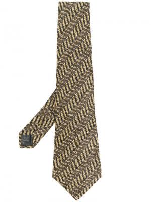 Фактурный галстук 1990-х годов с геометричным принтом Jean Paul Gaultier Pre-Owned. Цвет: бежевый