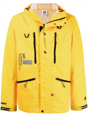 Куртка на молнии с капюшоном AAPE BY *A BATHING APE®. Цвет: желтый
