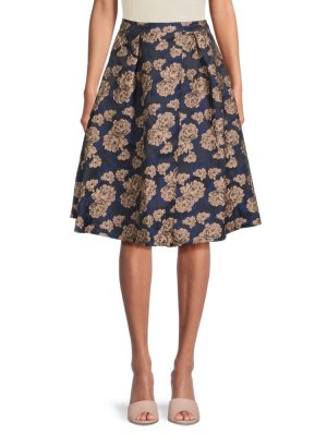 Жаккардовая юбка с цветочным принтом , цвет Navy Combo English Factory