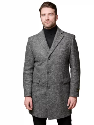 Пальто для мужчин, 2053 Ms Fancy Grey, р. 46-176, серое Bazioni. Цвет: серый