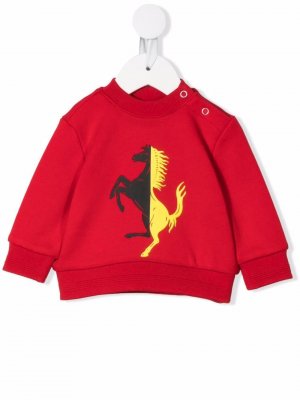 Толстовка с логотипом Ferrari Kids. Цвет: красный