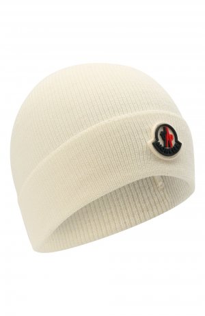 Шерстяная шапка Moncler. Цвет: белый