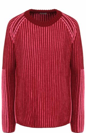 Пуловер из смеси шерсти и кашемира MRZ. Цвет: бордовый