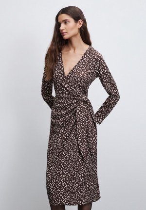 Платье Zarina Exclusive online. Цвет: коричневый