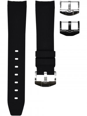 Ремень для наручных часов Rolex Sport 20 мм Horus Watch Straps. Цвет: черный