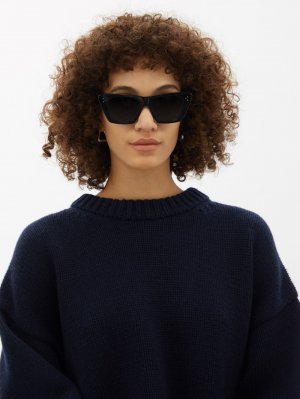 Солнцезащитные очки «кошачий глаз» из ацетата , черный Celine Eyewear