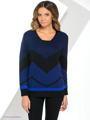 Пуловер Yuka. Цвет: черный, синий