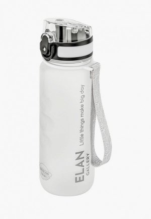 Бутылка спортивная Elan Gallery 500 мл Style Matte, с углублениями для пальцев. Цвет: белый