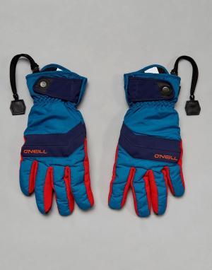 Синие горнолыжные перчатки с флисовой подкладкой ONeill Freestyle O'Neill. Цвет: синий