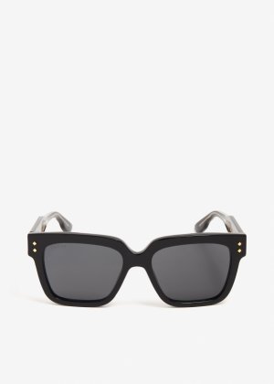 Солнцезащитные очки Rectangular-Frame, черный Gucci