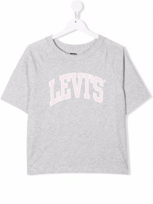 Levis Kids футболка с логотипом Levi's. Цвет: серый