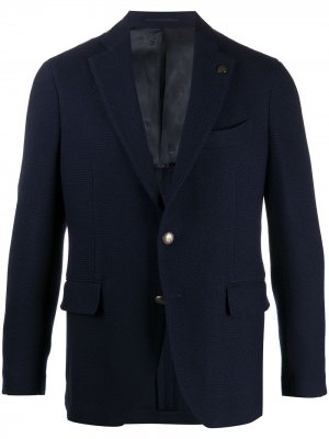 Пиджак на пуговицах с длинными рукавами Gabriele Pasini. Цвет: синий