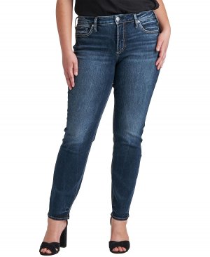 Плюс размер прямые джинсы со средней посадкой suki Silver Jeans Co.