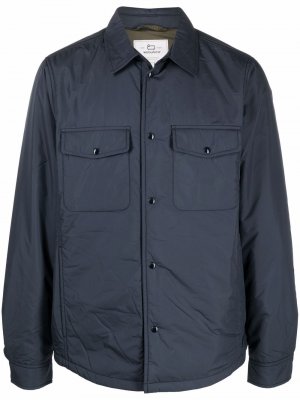 Утепленная куртка-рубашка Woolrich. Цвет: синий