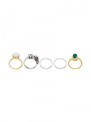 Puro set of rings Iosselliani. Цвет: золотистый