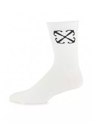 Носки из хлопковой смеси с логотипом , цвет ivory black Off-White