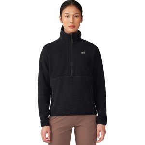 Изучите флисовый пуловер с молнией 1/2 , черный Mountain Hardwear
