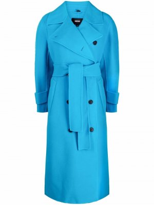 Двубортное пальто с завязками Mackage. Цвет: синий