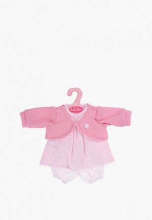 Одежда для куклы Munecas Dolls Antonio Juan 30 - 35 см, платье, болеро розовое, трусики. Цвет: розовый
