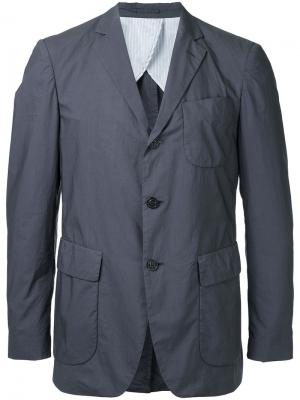 Пиджак с карманами клапанами Wooster + Lardini. Цвет: серый