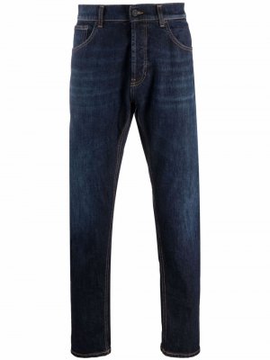 Зауженные джинсы средней посадки DONDUP. Цвет: синий