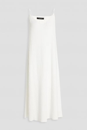 Платье-комбинация миди из фактурного хлопка , цвет Off-white Joseph