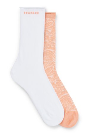 Набор носков Two-pack Of Socks In A Cotton Blend, белый, розовый Hugo Boss