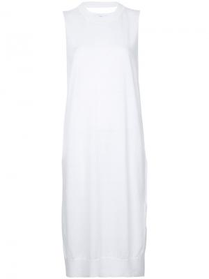 Трикотажное платье с круглым вырезом Astraet. Цвет: белый