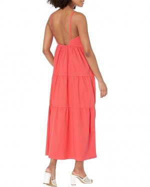 Платье MONROW Poplin Maxi Dress, цвет Fire Coral