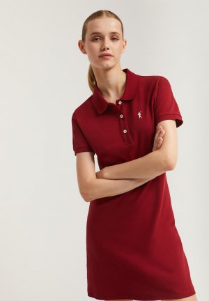 Платье-рубашка , красный Polo Club