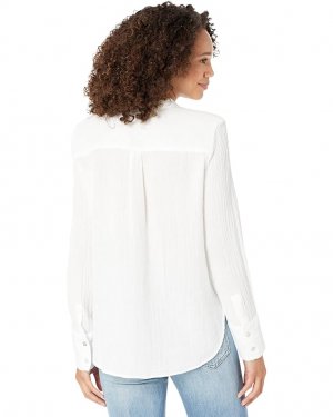 Рубашка Dream Cotton Collarless Shirt, белый Faherty