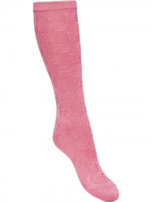 Носки с логотипом FF Fendi. Цвет: розовый