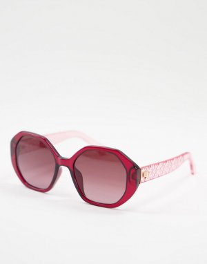 Солнцезащитные очки с квадратными линзами -Красный Kate Spade