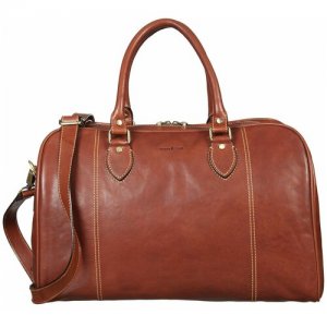 Вместительная дорожная сумка из кожи 912294 tan Gianni Conti. Цвет: коричневый