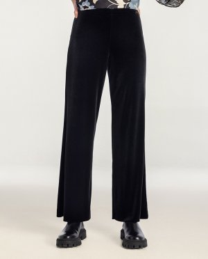 Женские расклешенные брюки из бархатной ткани , черный Naulover. Цвет: черный