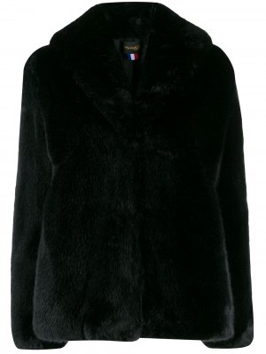 Куртка из искусственного меха La Seine & Moi. Цвет: черный