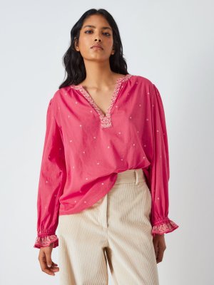 Блузка Аня с вышивкой , ягода Velvet by Graham & Spencer