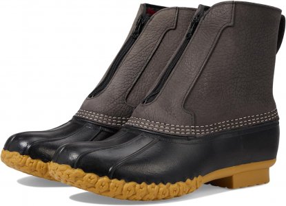 Резиновые сапоги Bean Boot 8 Zip Front Fleece Lined , цвет Graphite/Black/Gum/Red Black Plaid L.L.Bean